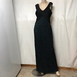 Calvin Klein Teal/Black Long Dress